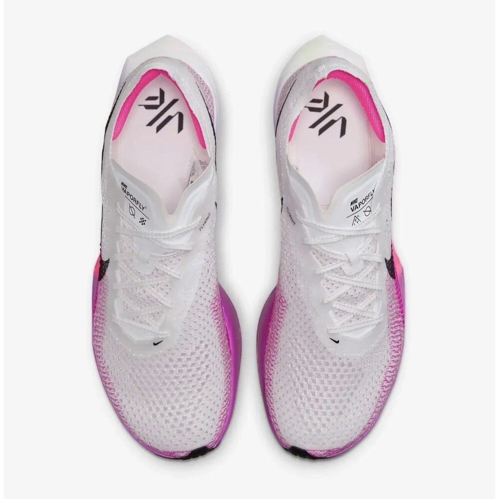 Mens Size 7.5 Nike ZoomX Vaporfly Next% 3 White Black Vivid Purple - Picture 4 of 5
